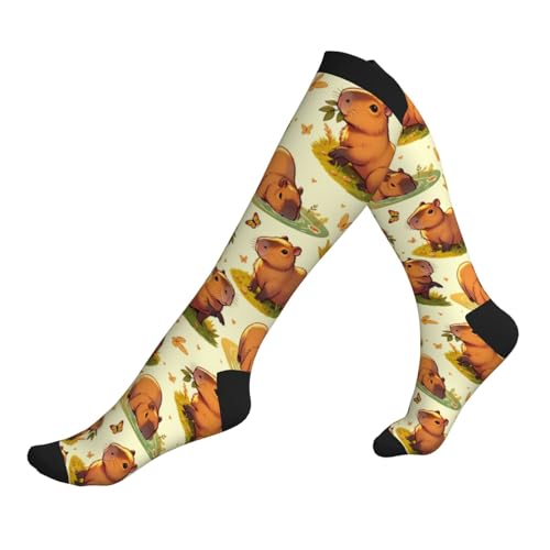 Compression Socks Circulation 15-20 Mmhg Knee High - color: Capybaras