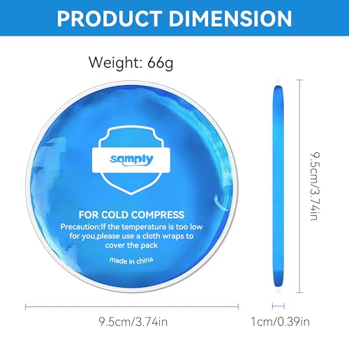 samply Small Gel Ice Packs, 4 Mini Reusable Cold Packs with 2 Covers - color: Dark Blue