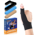 KTQUICK Precut Kinesiology Tape for Thumb Left, 24 PCS, 20% Stronger,Black - color: Black, size: 24PCS LEFT