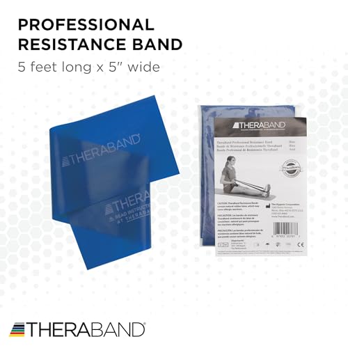 THERABAND Professional Resistance Band, Blue Level 4 Extra Heavy, 5 ft - color: Level 5 / Special Heavy - Blue