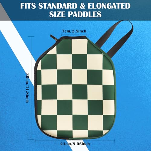 Pickleball Paddle Cover, Neoprene Sleeve 11.8 x 9.05 in - color: Green 1 Pc