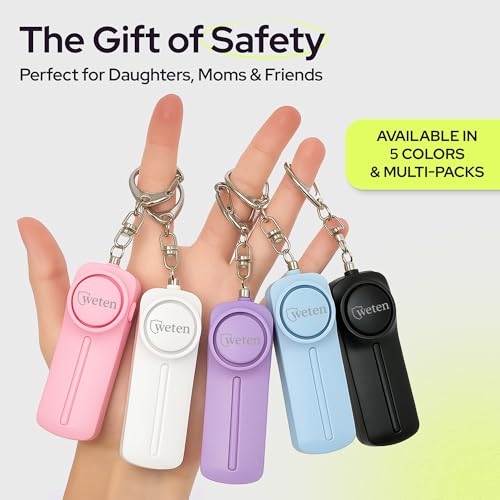 Personal Safety Alarm Keychain for Women, 130dB Panic Pin Siren, Blue - color: C - Blue