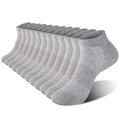 Womens Cotton Ankel Socks, Athletic Performance Running Moisture Wicking Breathable socks - color: 6 Pairs Grey, size: Large-X-Large