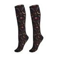 Witchy Moth Compression Socks For Women Men - color: Mystic Moth Floral