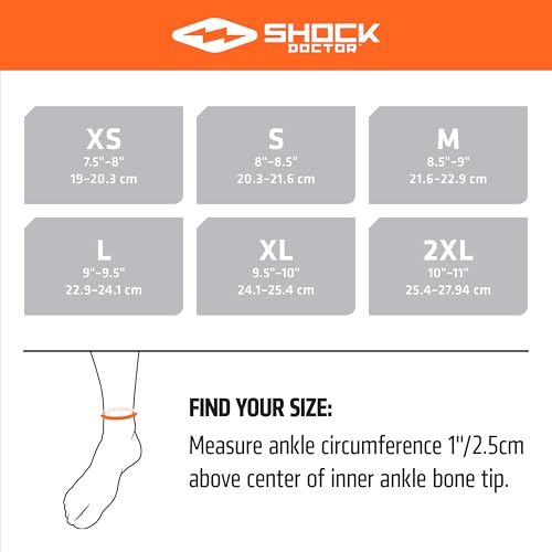 Shock Doctor Ultra Knit Ankle Brace W/Figure 6 Strap & Stays - size: X-Large