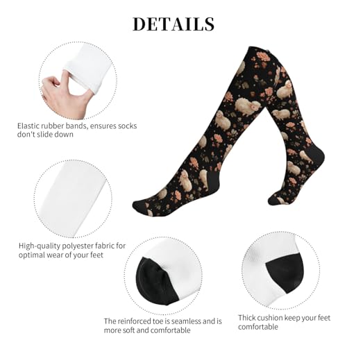 Cute Compression Socks Knee High Support Stockings Women Men - color: Cute Sheep
