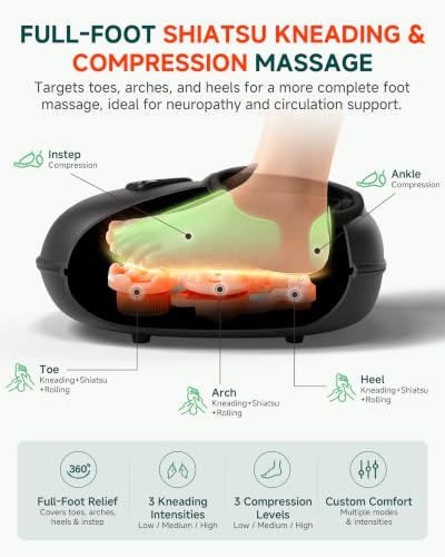 Snailax Foot Massager for Plantar Fasciitis, Neuropathy Circulation,Size 14 - color: C.black