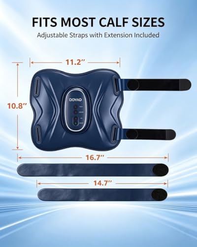 Cordless Calf Massager for Circulation Red Light Therapy for Leg with 3-Level Heating, Vibration and Airbag for Pain Relief Adjustable Temperature