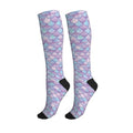 Cute Compression Socks Knee High Support Stockings Women Men - color: Mermaid