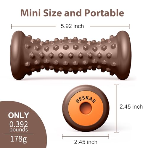 BESKAR Foot Massage Roller Navy Coffee & Massage Lacrosse Ball Black