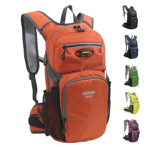 Hiking Daypack 15L Lightweight Waterproof Backpack - color: Orange