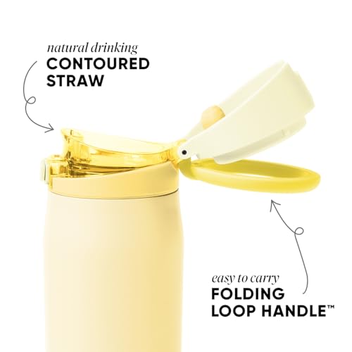 Simple Modern Water Bottle with Straw & Handle | 24oz | Yellow - color: -Lemoncello, size: 24 Ounces