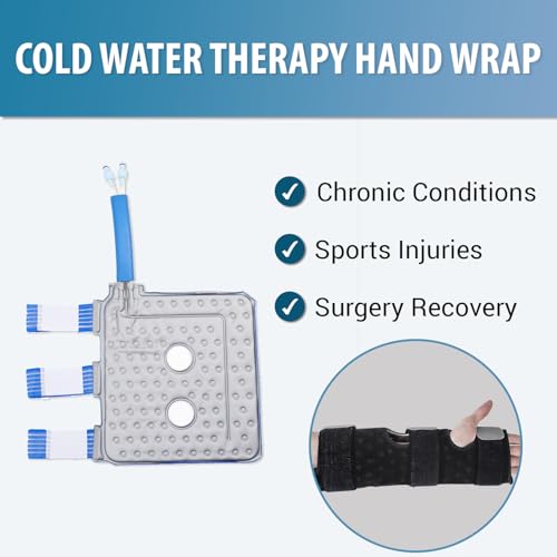 Cold Water Therapy Wrist and Hand Wrap for Cryotherapy Unit - Pad Only for Circulating Ice Machine for Surgery, Pain - style: Hand Wrap