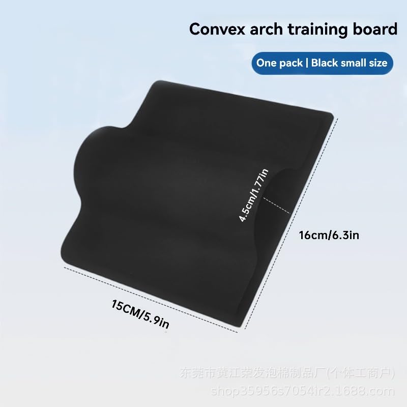 Plantar Fasciitis Relief Stretch Pad, Foot Stretch Board, 11.81×6.30×1.77in Black EVA Arch Support Toe Trainer Board for Achilles Tendonitis, Foot Pain Recovery & Calf Yoga Stretching