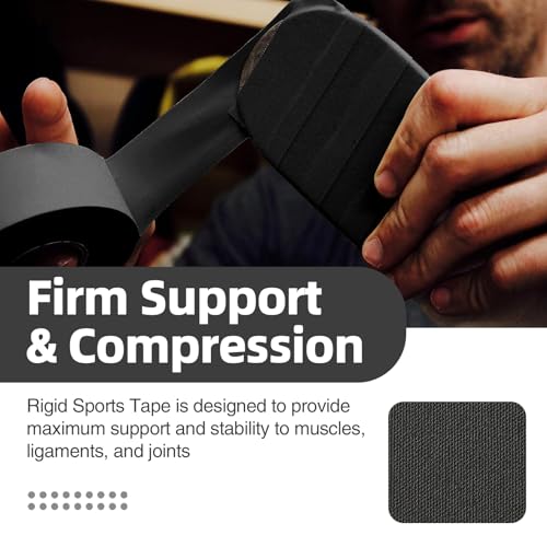OK TAPE 4 Rolls Black Athletic Tape, Sports Tape, Very Strong, Easy Tear - color: Black-4 Rolls, size: 15 yards