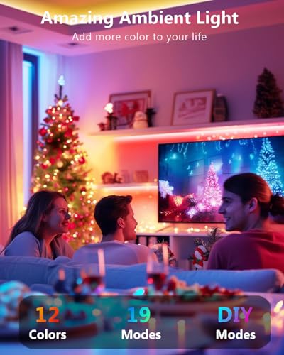LED Strip Lights 6 Pcs 1.64FT RGB Small LED Light Strips Kit Dimmable RGB 5050 Color Changing Tape Lights TV Backlight Display Case Lights Shelves Lighting with APP & RF Remote & Power Supply - color: 6 x 16.4FT(9.84FT)