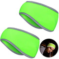 Geyoga 2Pcs Winter Running Ear Warmer Headband for Women Men - color: Fluorescent Green