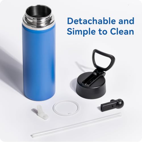 Straw Lid for Hydro Flask 12 16 18 20 32 40 64 oz Wide Mouth Bottle - color: Black 2 pack