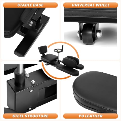 Leg Stretcher Split Machine for Dancers, 240° Adjustable Leg Stretching Training Machine for Flexibility Kids Adults, Heavy Duty Steel Frame Hip Stretcher for Home Yoga Gym Fitness - Black