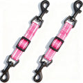 Adjustable Dog Collar Safety Backup Clip, Pink - color: Pink, size: M(7.2~8.7 in adjustable length x 0.6 in width)