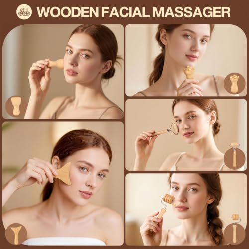 16Pcs Wood Therapy Massage Tools Set for Body Sculpting - color: 16pcs