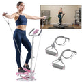 Sunny Health & Fitness Smart Stair Stepper w/Handlebar & Resistance Bands - color: Pink