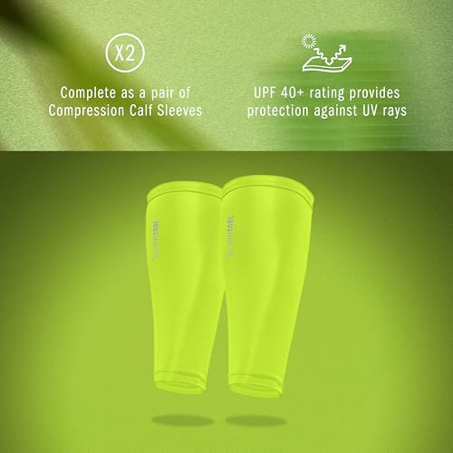 adidas Compression Calf Sleeve - color: Lucid Lemon, size: Large-X-Large