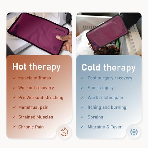 Flexible Hot and Cold Gel Pack Small 5" x 10", 2 Pack - size: Small (2 pack), style: Purple