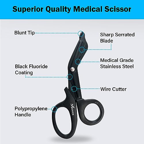Medvice 2 Pack Medical Scissors, EMT and Trauma Shears - 7.5 inch - size: 2-pack
