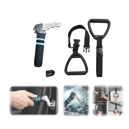 SlimStar Car Door Handle Assist Kit for Seniors, Handle + 2 Straps