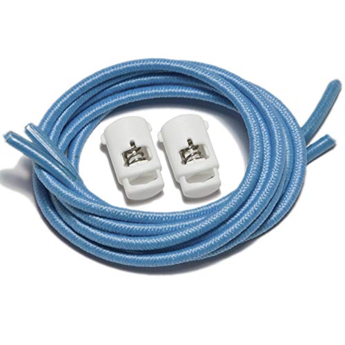 IBUNGEE LACES (Elastic No Tie Shoelaces (Made in the USA) - color: Light Blue, size: 22-inch