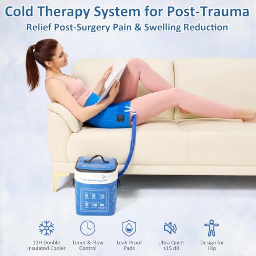 Cold Therapy Machine for Hip Post Surgery with Leak-Proof Hip Pad