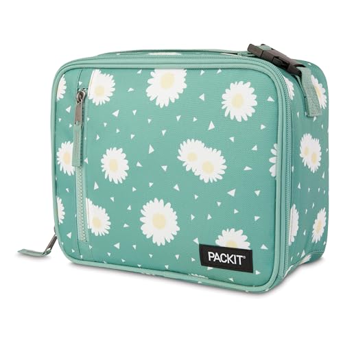 PackIt Freezable Classic Lunch Box, Daisy Sage - color: Daisy Sage