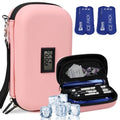 Insulin Cooler Travel Case TSA Approved Refrigerated Medicine Cooler for Travel w/Thermometer Temperature Diabetic Travel Case w/2 Reusable Ice Packs for Daily Life Trip, Pink - color: Pink