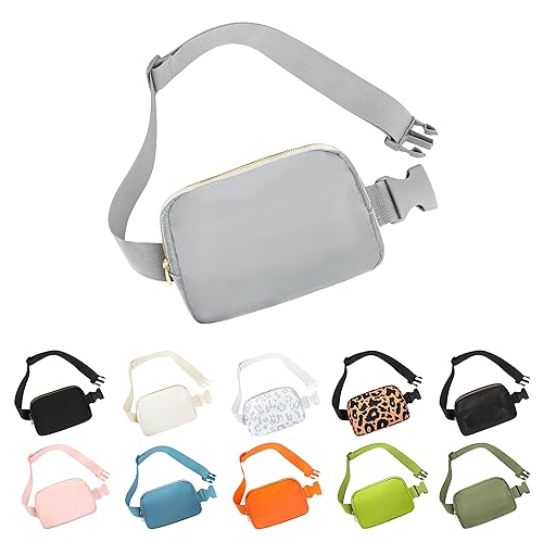 Waist Belt Bag Fashion Fanny Women and Men Gift Waist Pack With Adjustable Strap For Travel Running Hiking Walking Light Grey - color: Light Grey Fanny Pack