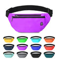 Fanny Pack for Women Men,Crossbody Water Resistant Sports Waist Bag Pack - color: 1pack-purple