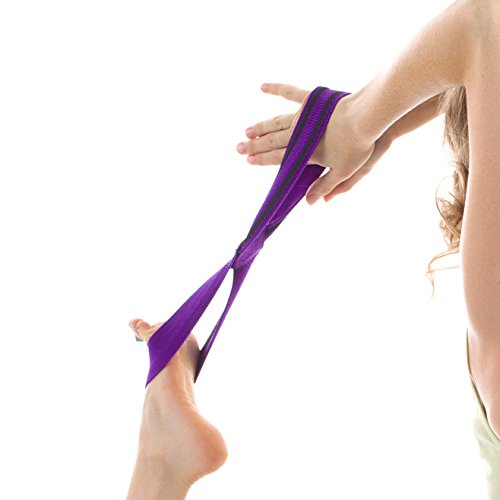 Infinity Yoga Strap for Stretching - Stretch - color: Dragonfruit, size: Medium 16"-19"