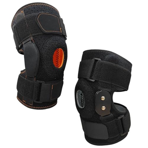 Knee Brace for Men - Metal Hinged Support,Dual Side Stablizers,4-Way Adjustable Wraparound,Suit for Meniscus Tear,ACL,PCL,MCL&Arthritis Pain Relief