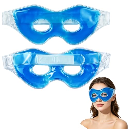 2PCS Gel Cooling Eye Mask for Puffy Eyes and Dark Circles - size: Can be Adjustable according headsize