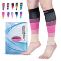 Doc Miller Calf Compression Sleeve 20-30 mmHg for Men & Women, 1 Pair - color: Black.Pink.Tan, size: Small