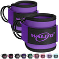 Ankle Straps for Cable Machines, Leg Straps for Glute Kick Back Accessories - color: Purple