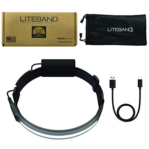 LITEBAND ACTIV Rechargeable LED Headlamp, 520 Lumens, 210° Wide Beam, Black - color: Night, size: 520 Lumen