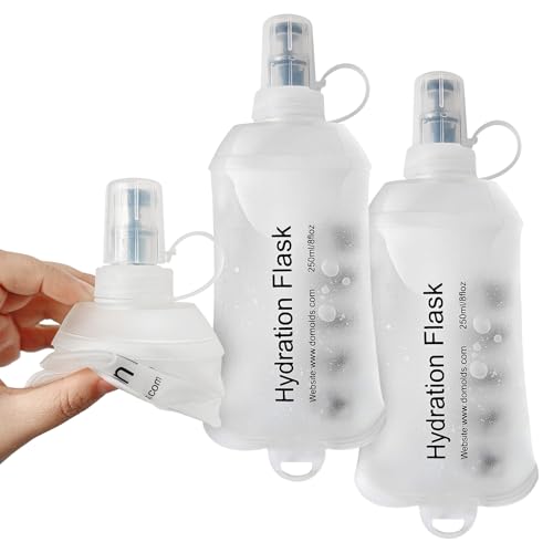 250ml Soft Flask, Soft Water Bottle for Hydration Packs, Running, Hiking, Cycling and Climbing - 2Pcs White - color: 500ml, 2 white
