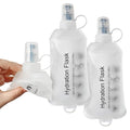 250ml Soft Flask, Soft Water Bottle for Hydration Packs, Running, Hiking, Cycling and Climbing - 2Pcs White - color: 500ml, 2 white
