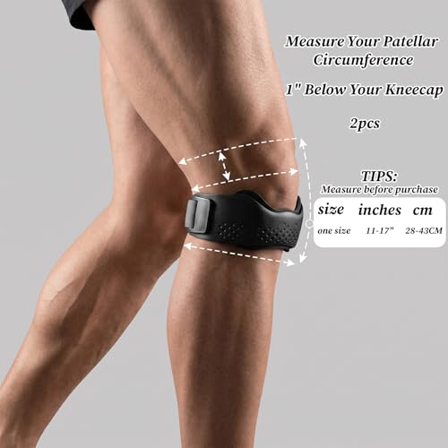 2 Pack Patella Band Support Silicone Patellar Tendon Support Strap