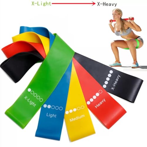 Ankle Resistance Bands with Cuffs - Piece Set for Home & Gym Workouts, 3 Levels Ankle Bands, 5 Mini Resistance Bands, 2 Ankle Straps for Cable Machines Women - color: Black