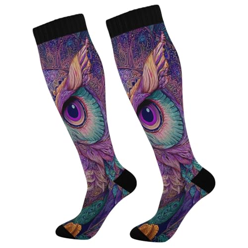 Wusikd Cute Penguin Compression Socks for Women and Men Circulation Long Socks for Athletic Running 1 - color: Multi 28