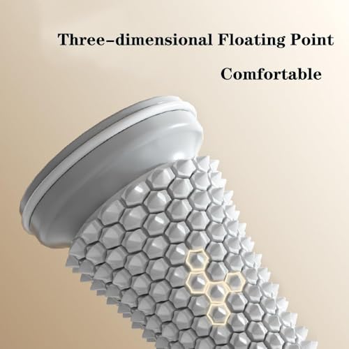 Portable Foot Massager Roller - Deep Tissue Muscle Massage for Plantar Fasciitis Relief, Heel & Arch Pain - Reflexology Therapy Tool for Men & Women - color: Gray