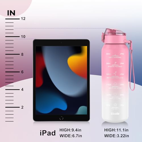 SLUXKE 32oz Insulated water bottle with 2 Lids (Straw and Chug Lid), 18/10 Stainless Steel Water Bottle BPA Free, Double Wall Vacuum Wide Mouth Insulated Water Bottle for Men, Women & Kids PINK WHITE - color: PINK WHITE, size: 32 Ounces