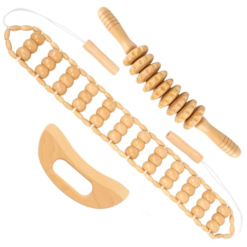 3Pcs Wood Therapy Massage Tools Set for Body Sculpting - color: 3pcs